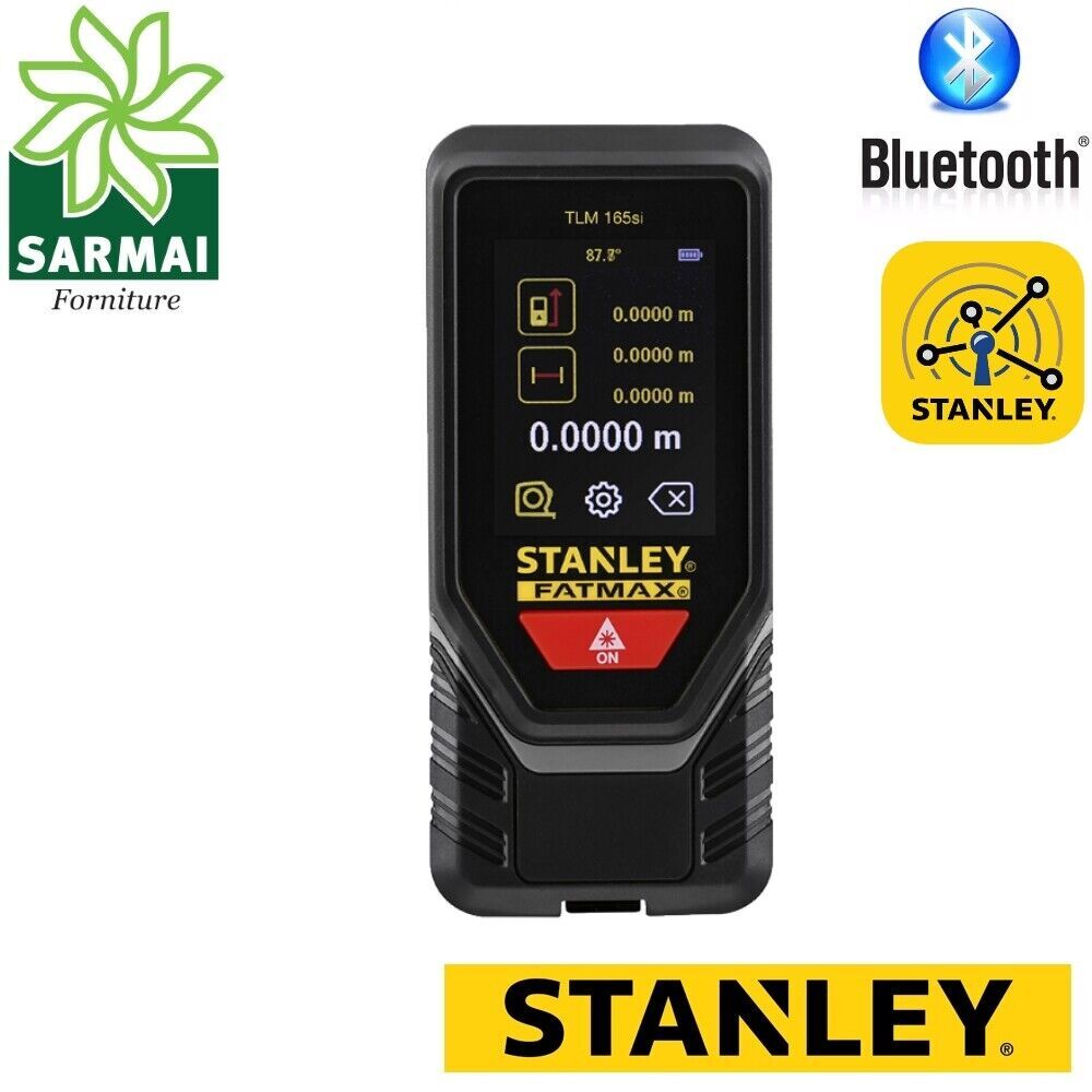 STANLEY TLM 165si Misuratore laser distanza 60 m precisione 1,5 mm con custodia