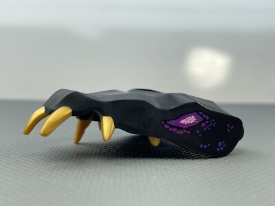 LEGO Black Ninjago Overlord Dragon Head Parts 71742 Gold Teeth