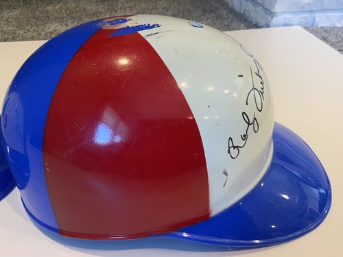 Montreal Expos Replik Baseball Schlaghelme Laich handsigniert Vintage Adjustrap - Bild 8 von 23