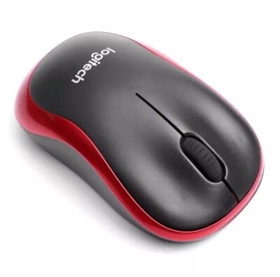  Logitech M185 Maus Kabellos Funk & USB Empfänger 1000DPI Kabellose Maus  Rot