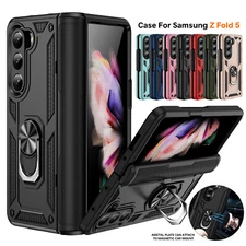 For Samsung Galaxy Z Fold 5 Fold 4/3 Shockproof Magnetic Ring Stand Case Cover