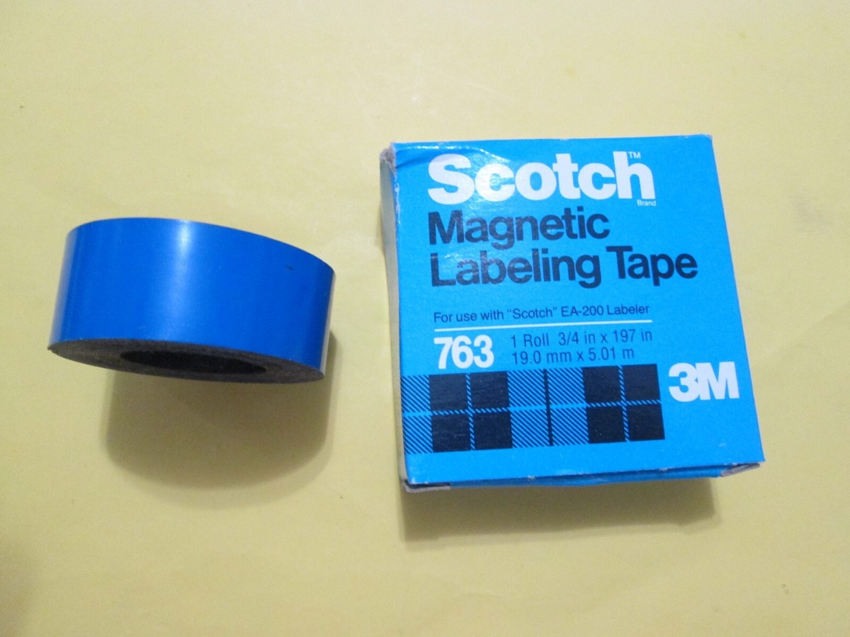Scotch 3M 763 Magnetic Labeling Tape Blue 3/4 X197 inch For Scotch