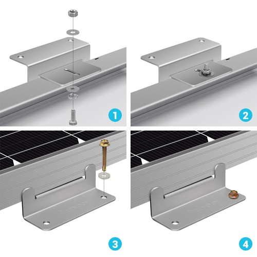 Juego de soportes Z para paneles solares Renogy para montaje de paneles solares techo plano pared - Imagen 3 de 28