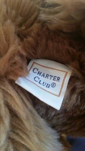 Charter Club 24" Christmas Moose Plush Brown Plaid Scarf & Bells on Antlers #Z3 - Picture 6 of 7