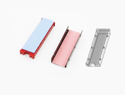 M.2 NVMe Heatsink NGFF PCI-E 2280 SSD Cooling Radiation Fin with Thermal Pads - 第 5/5 張圖片