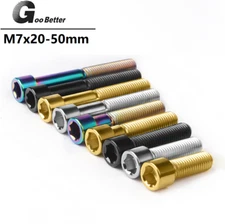 TC4 Titanium Bolts M7 x 20 - 50mm Color Allen Socket Cap Head Ti Screws GR10.9