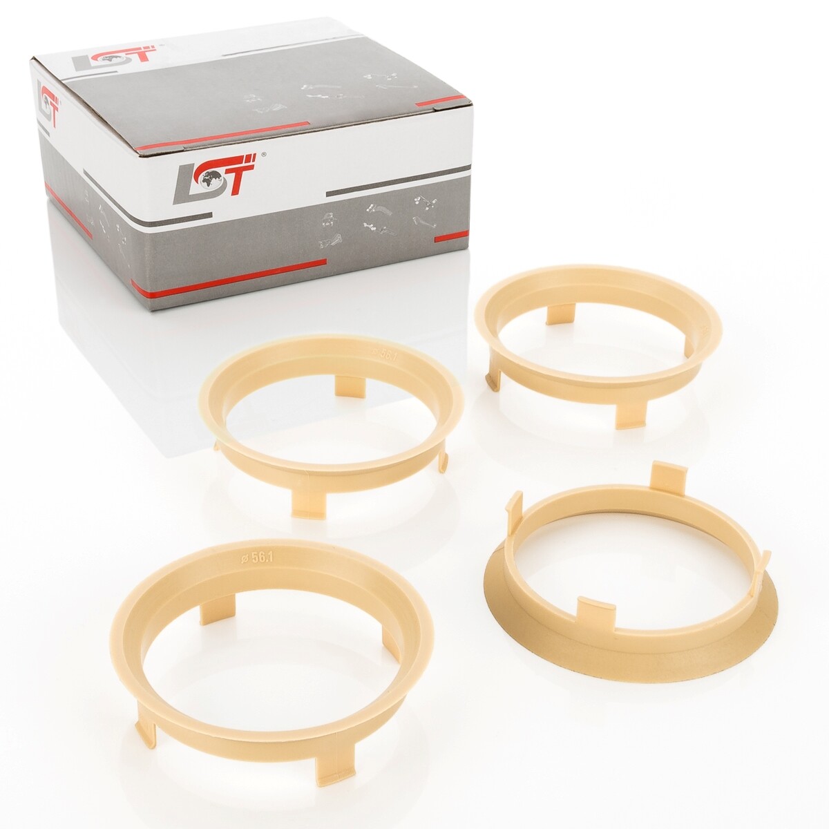 4x Distance Rings Centering Yellow Alloy Wheels Ø 56,1 MM - Ø 60,1 for Suzuki