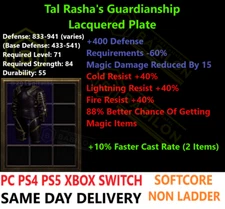 ✅ PC PS4 PS5 XBOX SWITCH ✅ Tal Rasha's 860+ Armor Diablo 2 Resurrected Items D2R