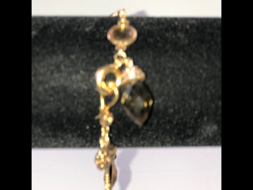 Monet Bezel-set Faux Topaz and Crystal Gold Necklace and Bracelet - Picture 8 of 10