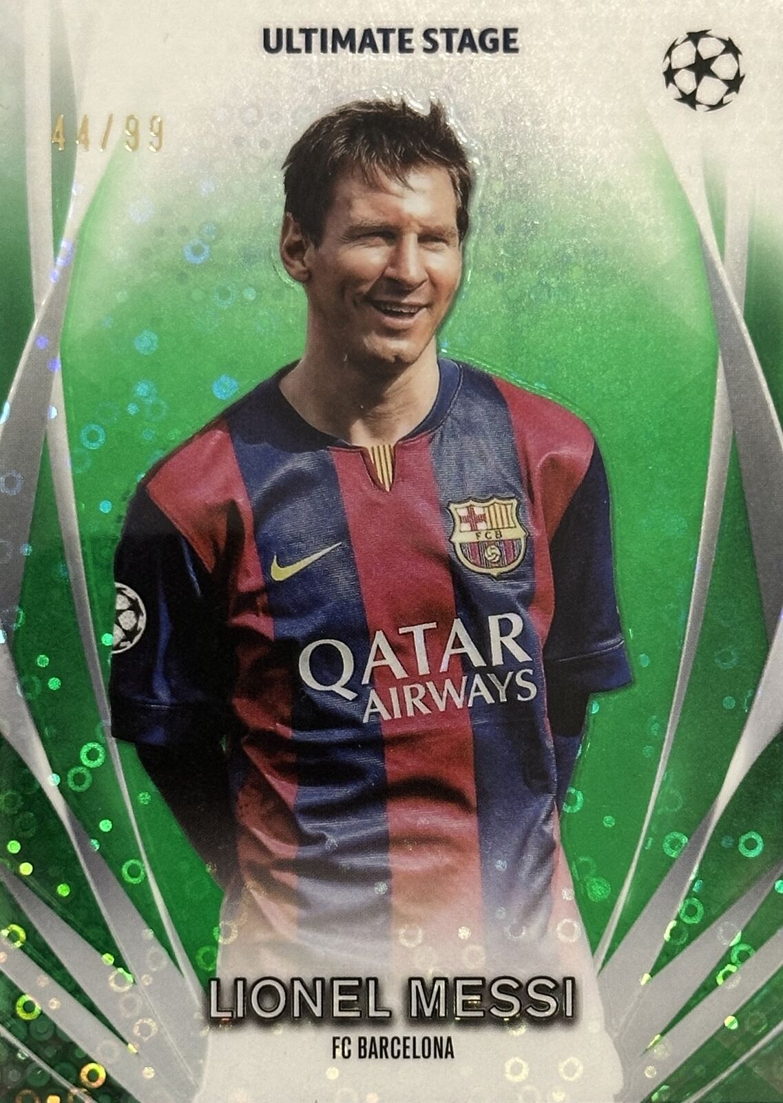 Lionel Messi 44/99 Ultimate Stage Chrome Exclusive - Topps UCC 2023/2024