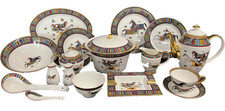 Imperial 58 pc Rare Luxury Greek Horse Cheval Banquet Dinner Set, Service for 6