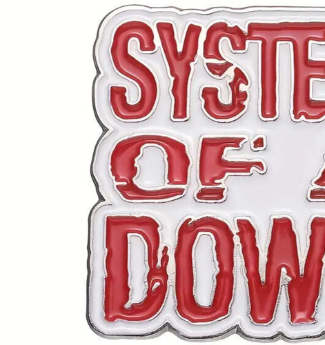 SYSTEM OF A DOWN Metal Badge enamel Brooch Pin Rock Tankian SOAD jacket nu metal - Picture 7 of 13
