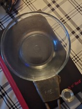 Vintage Pyrex Flameware 7" Pan Niebieska szklana patelnia Odpinany uchwyt - USA