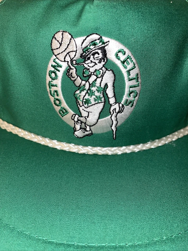 Sombrero de la NBA de colección NOS 1980 BOSTON CELTICS logotipo cuerda verde cierre a presión OSFA Foto 2 de 4