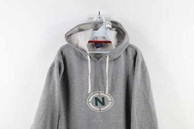 Vintage 90s Nautica Mens Large Faded Spell Out Center Logo Hoodie