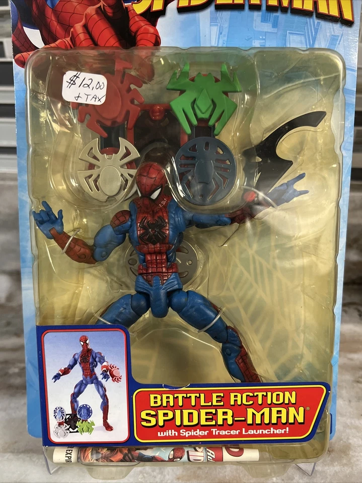 Toy Biz Battle Action Spider-Man 2005 W Spider Tracer Launcher New In Package - Изображение 2 из 4
