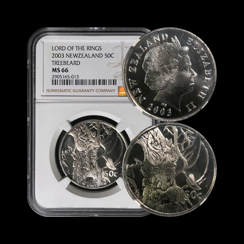 NEW ZEALAND. 2003, 50 Cents - NGC MS66 - Lord of the Rings, Treebeard