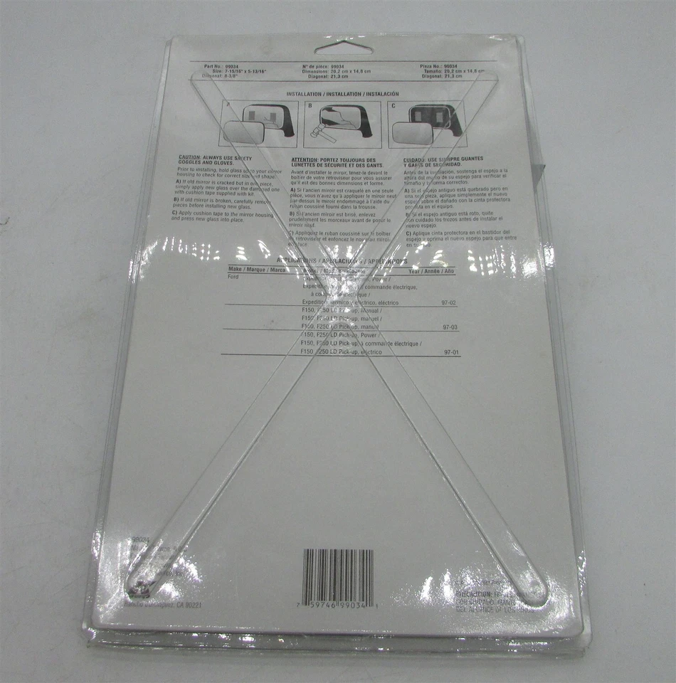 Espejo retrovisor lateral de vidrio K Source 99034 para Ford F150 F250 Foto 2 de 2