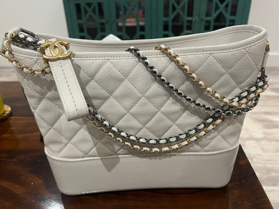 Chanel Gabrielle Hobo Quilted Goatskin and Patent Medium