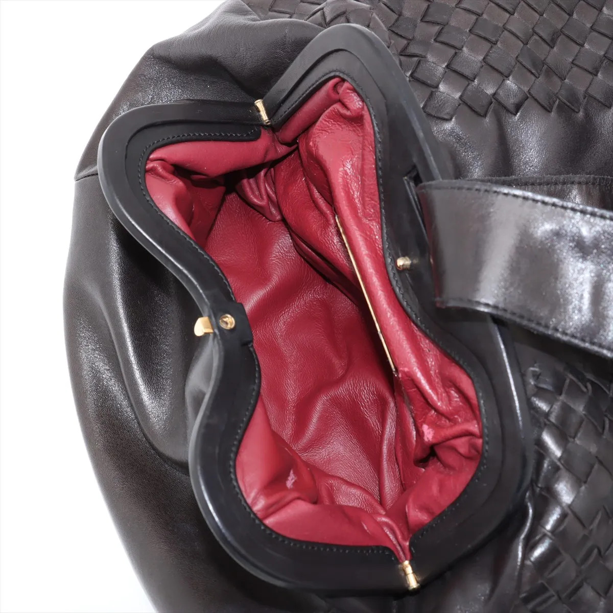 Bottega Veneta Intrecciato Leather Boston bag Black thumbnail 11