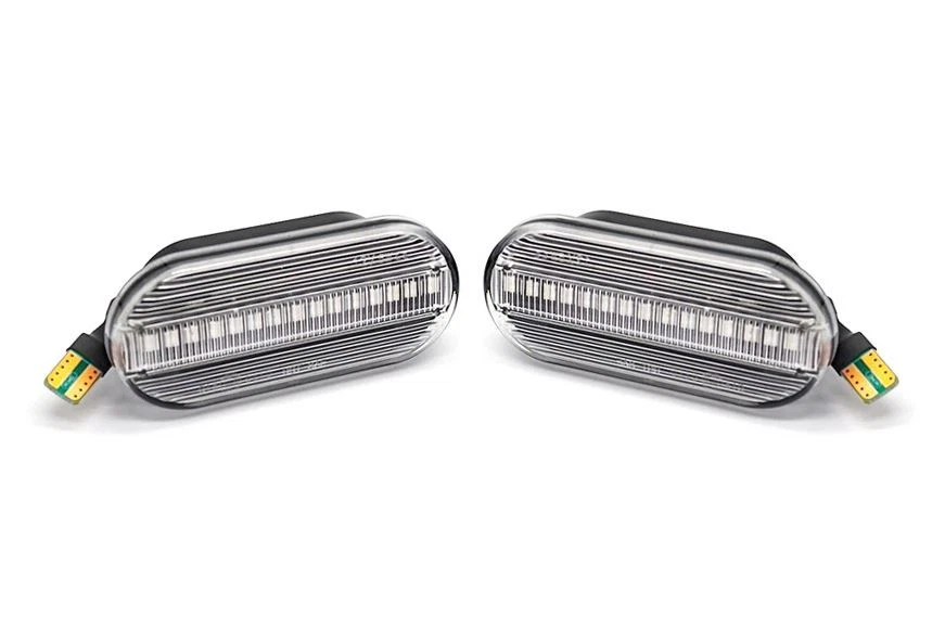 VW Transporter T5 Caravelle Indicatori Laterali Set LED Dynamic Trasparente 03- - Immagine 3 di 4