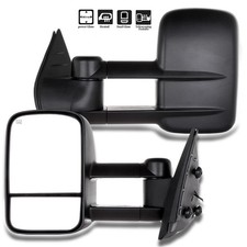 For 07-14 Silverado Sierra Truck Telescoping Power Heated Towing Mirrors Pair For 07-14 Silverado Sierra Truck Telescoping Power Heated Towing Mirrors Pair
