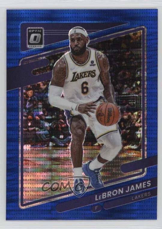2021-22 Panini Donruss Optic Blue Pulsar Prizm LeBron James #41 1gw7