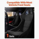 1pc Universal Car Racing Bucket Seat Fiberglass Velours Fabric With ...