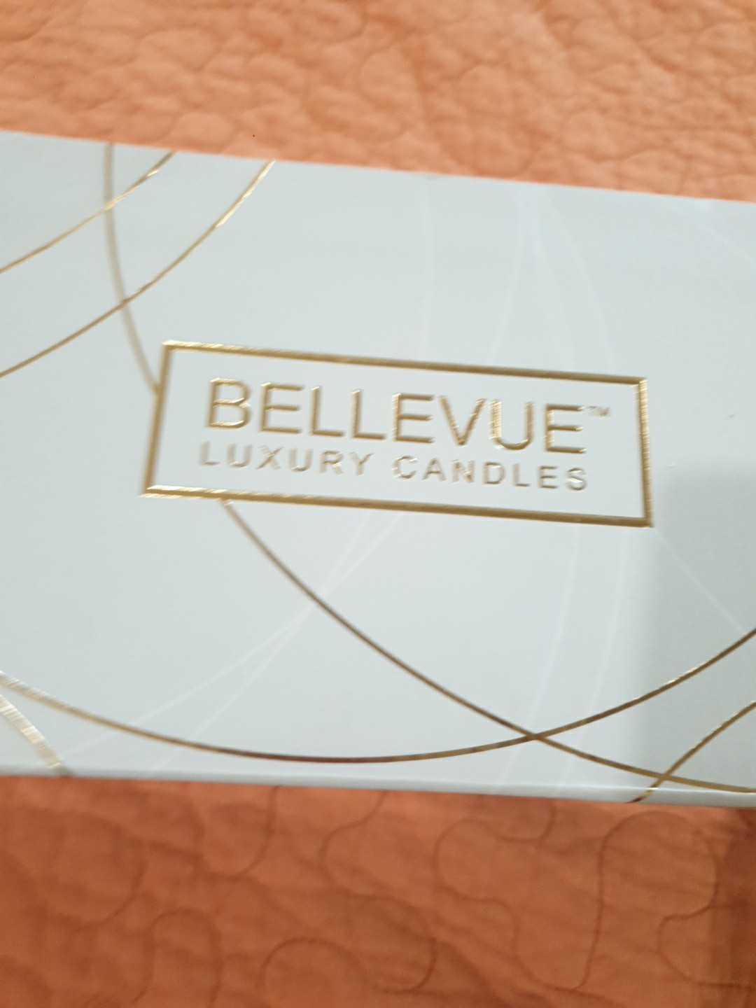 Bellevue Luxury Glass Candle Set 4Pk Soy Blend Lead Free Wicks Removable Labels