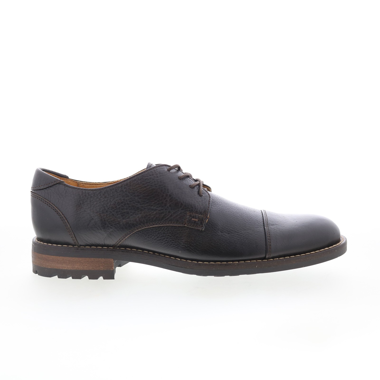 TB Phelps 3709-10-100 Mens Brown Leather Oxfords - Lace Ups Cap Toe Shoes 10 38090₽