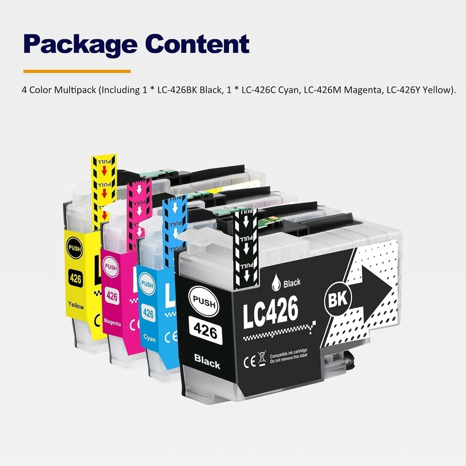 4 x Druckerpatronen für Brother LC-426 MFC-J 4335DW 4340DW 4535DW 4540DW 4540DWT - Bild 4 von 4