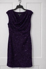 Connected Apparel Sequined Lace Dress Size 12 Petite