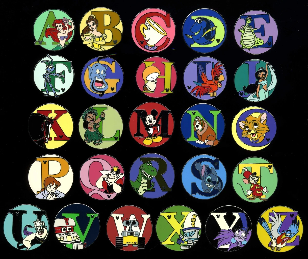 disney alphabet pin set products for sale | eBay