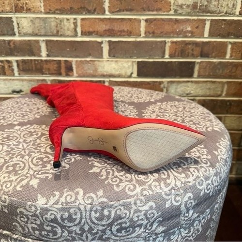 Jessica Simpson Womens JS-Amriena Thigh-High Boots Stiletto Heel Red Size 6.5M - Picture 3 of 6