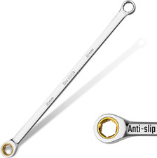 21mm Extra Long Anti-slip Ratcheting Double Box End 12-point Metric Cr-v S