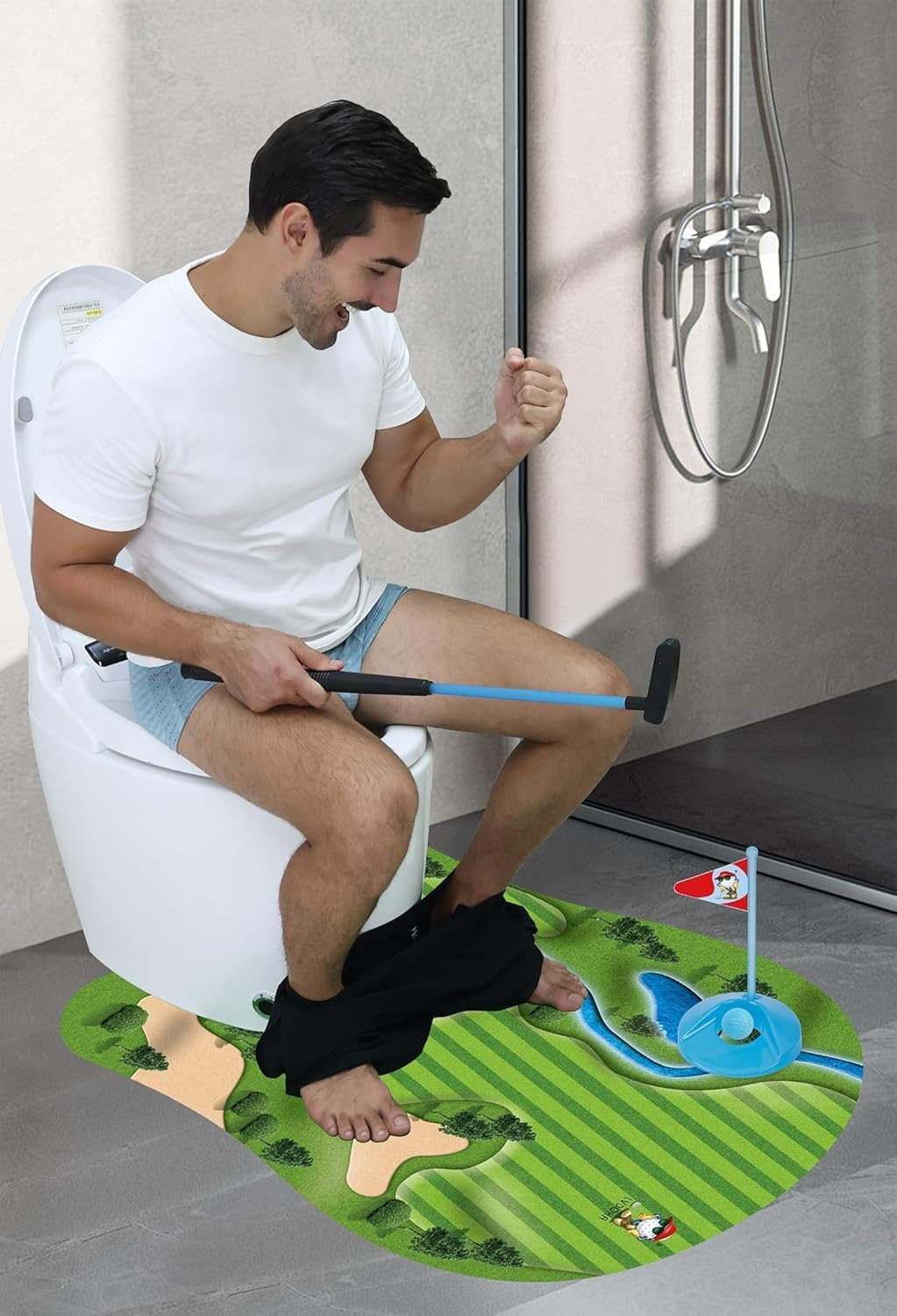 Glow in the Dark Toilet Golf, Toilet Games - Gag Gifts for M