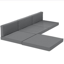 Outsunny 7-Piece Patio Furniture Cushions Water-Repellent 60x60cm, Dark Grey