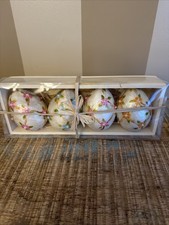 Retired Mackenzie Childs Lattice Honeymoon Eggs New In Box