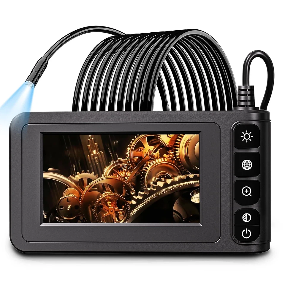 Industrial Endoscope Camera 4.3'' LCD HD Waterproof Sewer Inspection Tool - Image 3 of 4