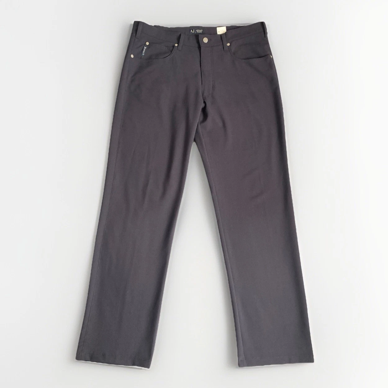 Armani Jeans Vintage Seamless Stretchy Pants/Jeans 36W32L Matte Black Italy Made
