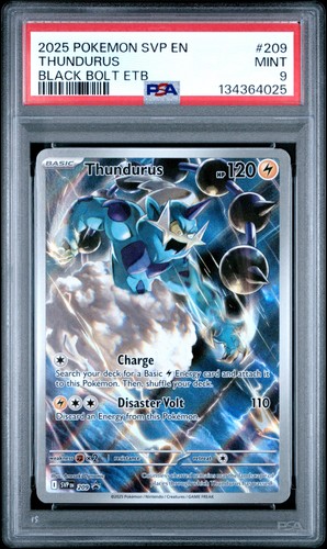 Thundurus 209/086 Black Bolt Elite Trainer Box Pokemon PSA 9 - Picture 1 of 2