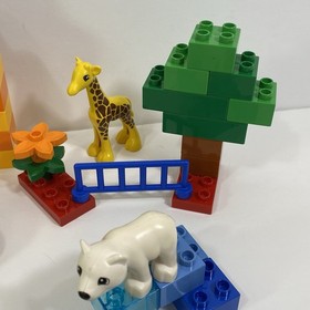 LEGO Duplo 6136 My First Zoo Animals Complete Giraffe Elephant Tiger Polar Bear