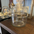 Vintage 1960’s Pyrex Flameware 6 Cup Percolator with Aluminum Coffee Basket Lid
