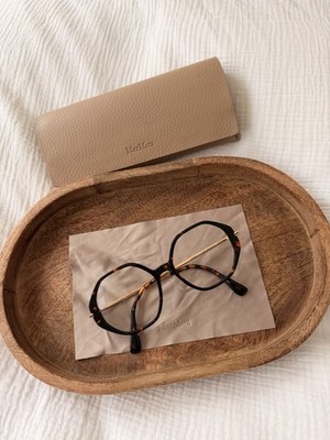 Max Mara Designer Brille / Damenbrille   Havanna & Gold   inkl. Etui