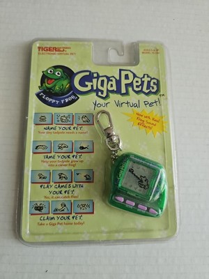 VINTAGE RARE SEALED 1997 Giga Pets Floppy Frog Virtual Pet Collectible...L2 