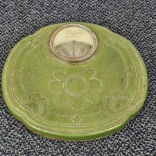 Vintage Detecto Auto Zero Bathroom Scale Forest Green Vinyl, Flowers. Works