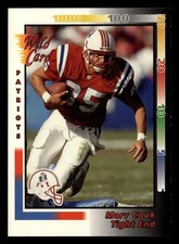 Marv Cook 1992 Wild Card #123 New England Patriots FOOTBALL *079