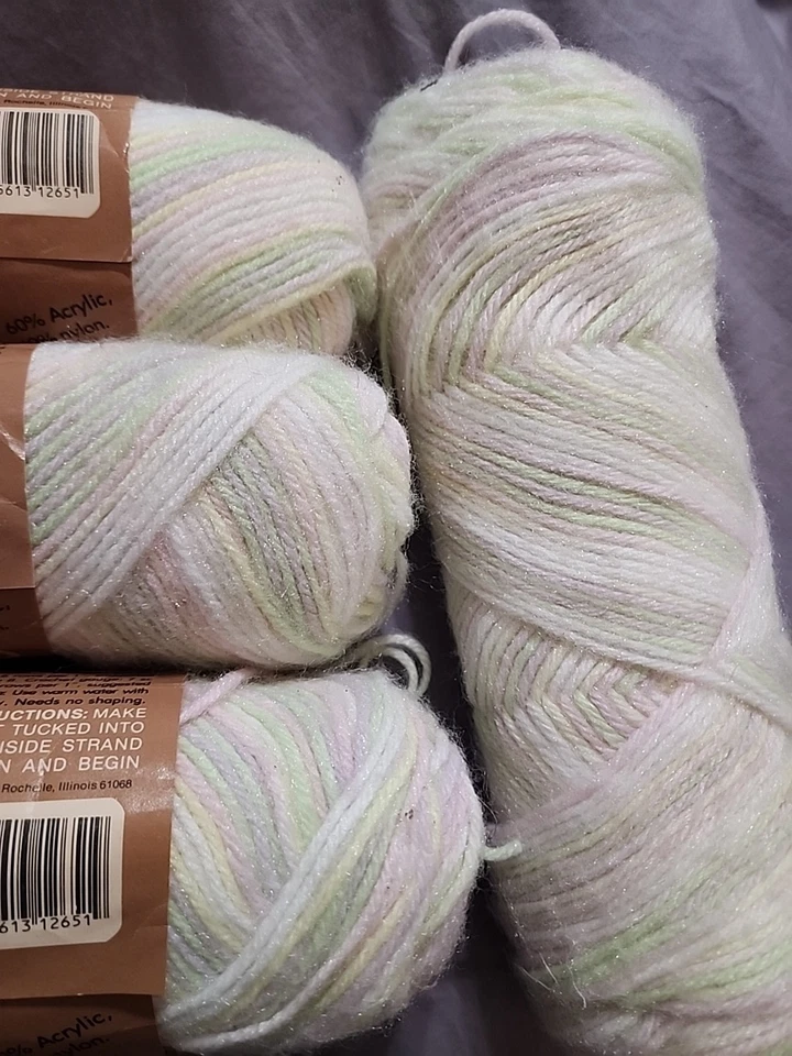 Caron Dazzleaire 5 madejas 2651 Sunrise Ombre diferentes lotes de tintes pasteles suaves Foto 4 de 4