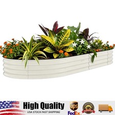 Galvanized Raised Garden Bed Outdoor, 10x4x1.5 ft Metal Planter Box for Flowers