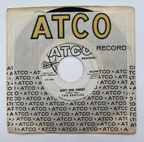 BEATLES "Ain't She Sweet / Nobody's Child" 45 Atco PROMO VG+ Tony Sheridan HEAR